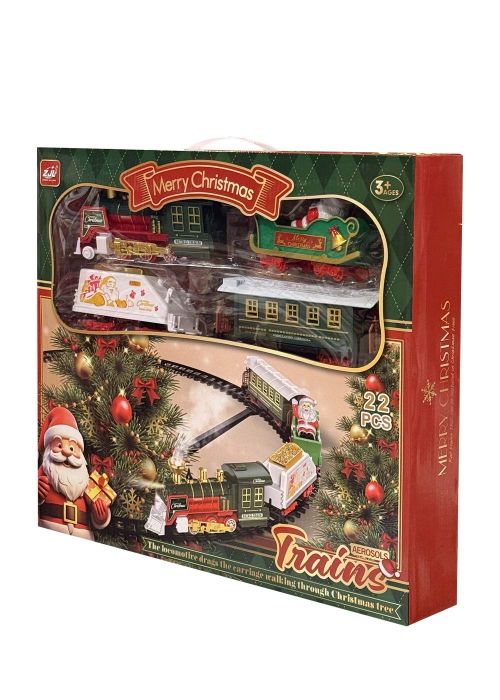 Tren Navideño Colgante con Humo Multicolor