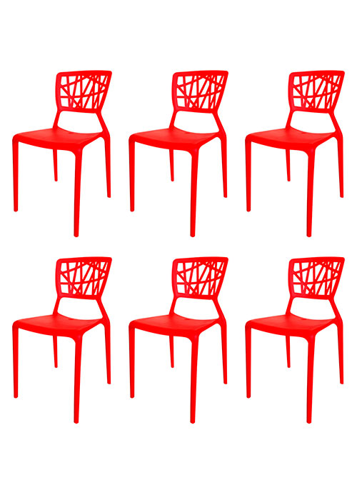 Set Silla Amelie x6 Rojo