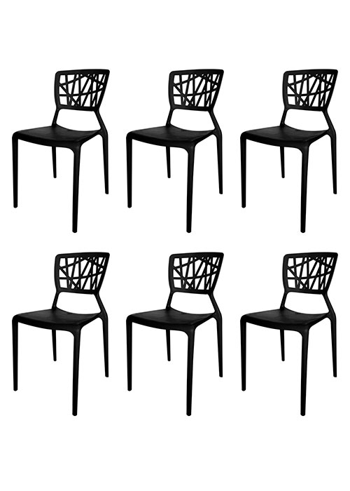 Set Silla Amelie x6 Negro