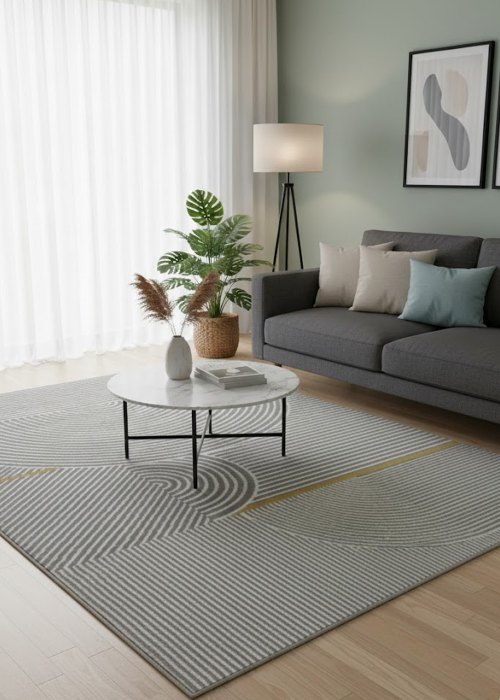 Alfombra tramada Circular 133 cm Neutro