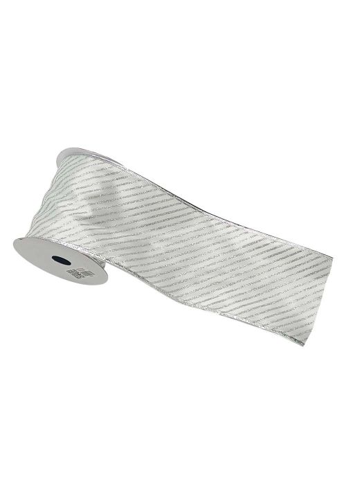 4X10YD SILVER VELVET RIBBN Plata