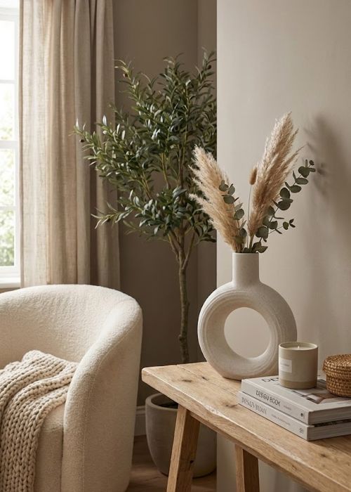 Florero Cerámica Jade L Blanco