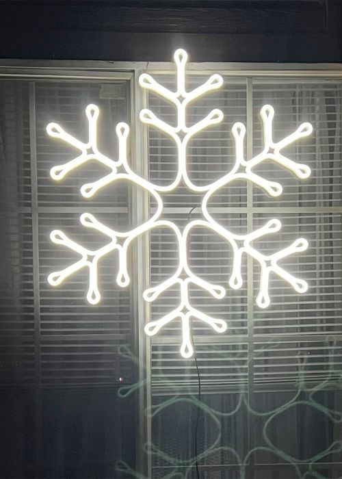 Copo de nieve LED 100 cm Blanco