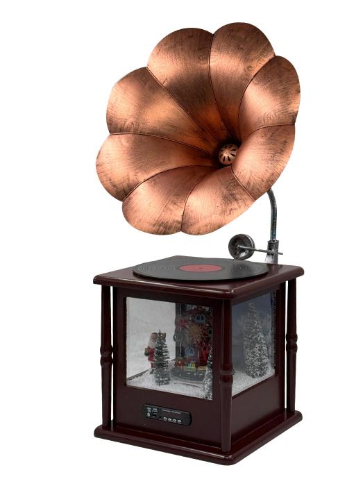 Fonola navideña con nieve LED