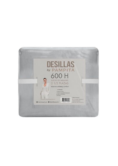 JGO DE SABANA WASHED 600 H 2 1/2 Gris Claro