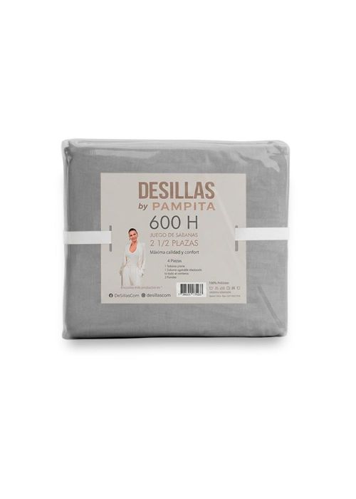 JGO DE SABANA WASHED 600 H 2 1/2 Gris Claro