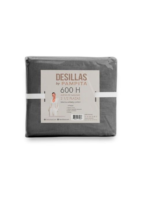 JGO DE SABANA WASHED 600 H 2 1/2 Gris Oscuro