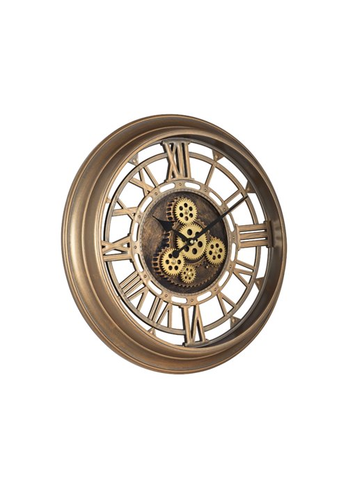 Reloj de Pared Engranajes Romanos Plata