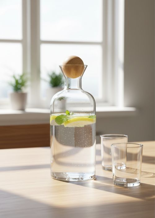 Jarra de Vidrio de estilo nórdico con tapa de made Neutro