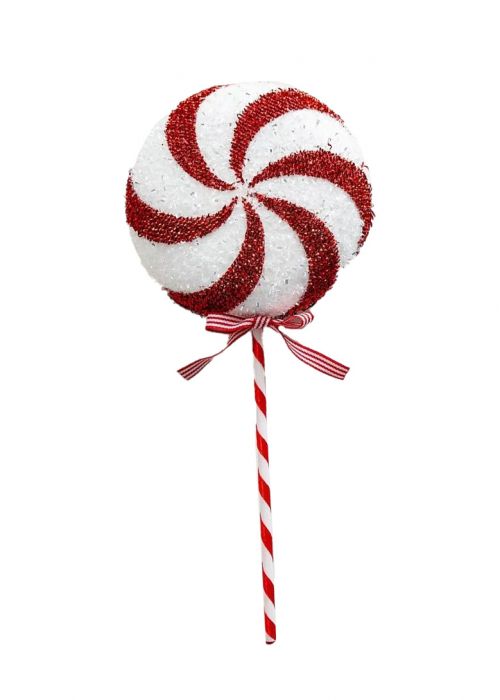 Paleta Decorativa Glitter Rojo/Blanco Rojo y Blanco