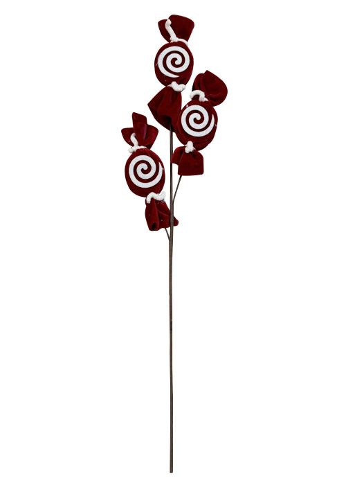 Rama de Caramelos Navideños Rojo