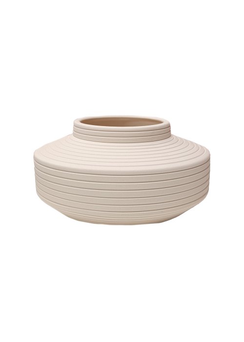 Jarrón Escandinavo Boca Amplia Neutro