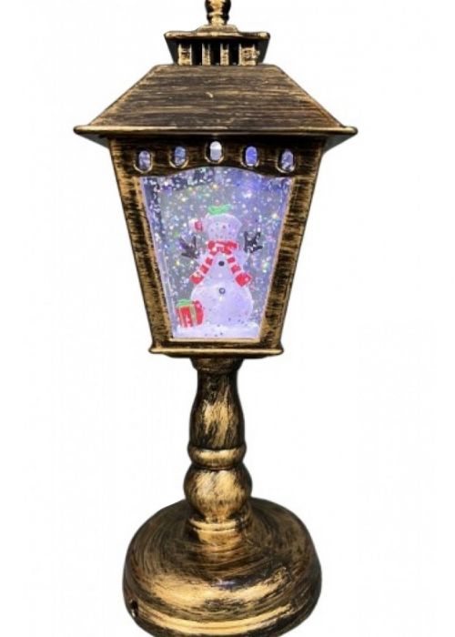 Farol con Glitter Muñeco de nieve 2 Multicolor