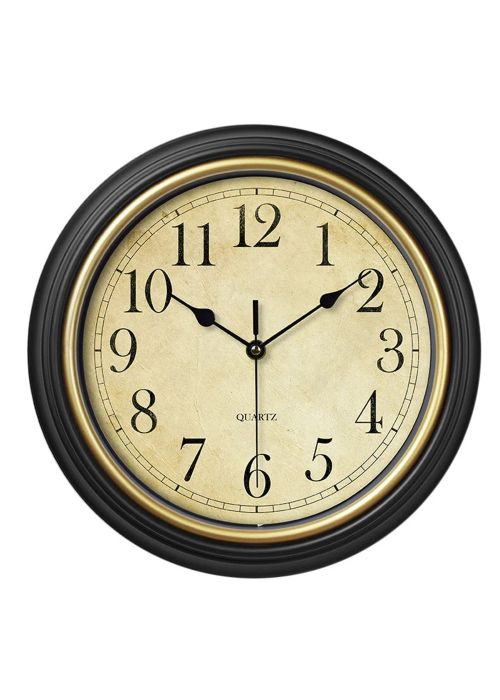 Reloj de pared Vintage Borde Dorado Neutro