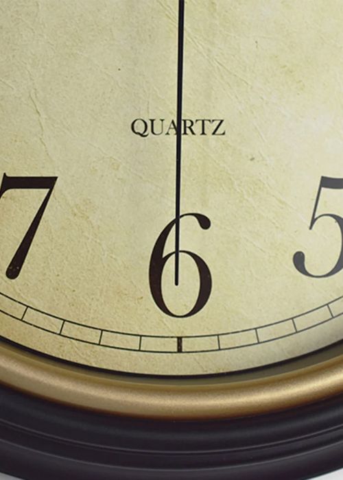 Reloj de pared Vintage Borde Dorado Neutro