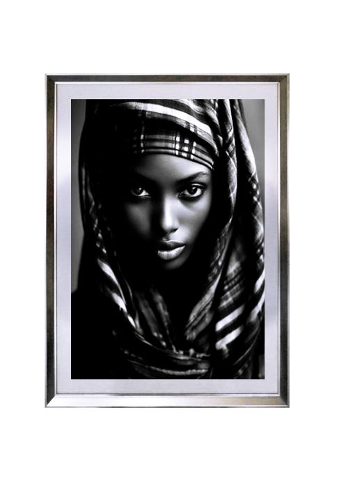 Cuadro Mujer Turbante 2 Plata