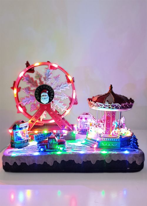 Parque Navideño con Noria LED Multicolor