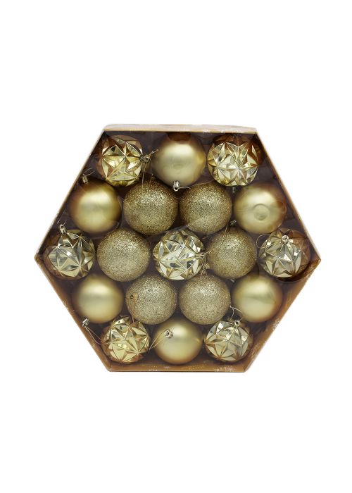 Set de 19 Esferas Doradas “Luxe Mix”
