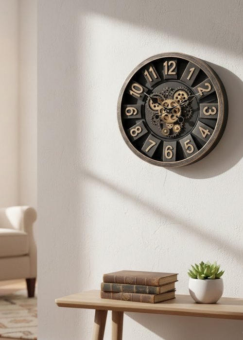 Reloj de pared Steampunk engranajes Neutro