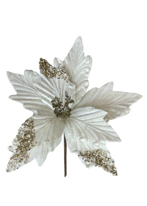 Flor Blanca Navideña Blanco