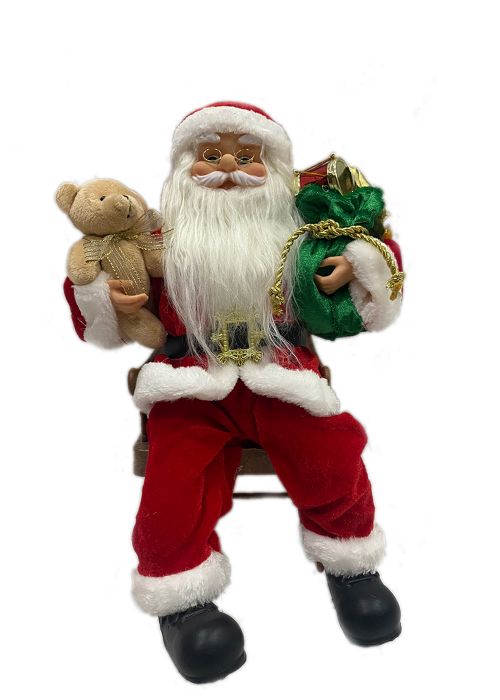 Santa en mecedora 40cm