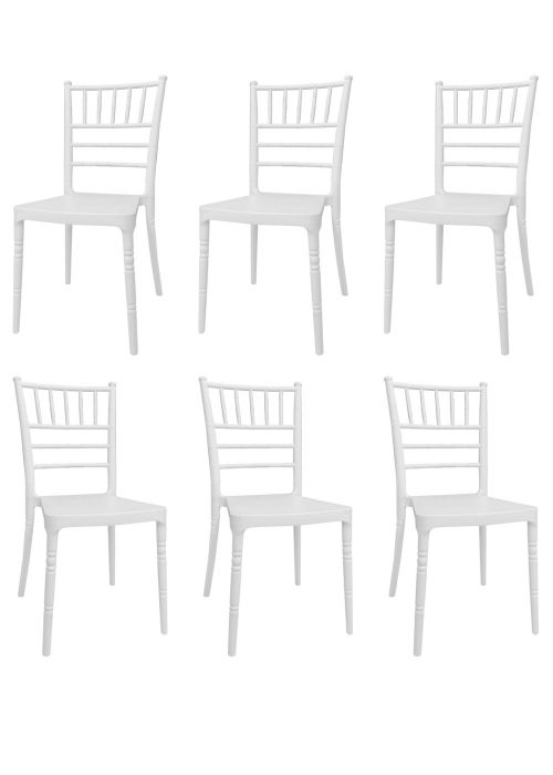 Set Silla Tiffany White x6 Blanco