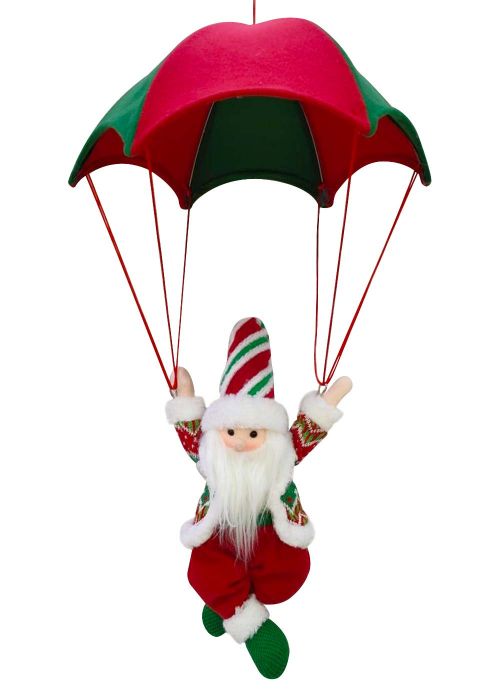 Papá Noel Paracaidista Verde Multicolor