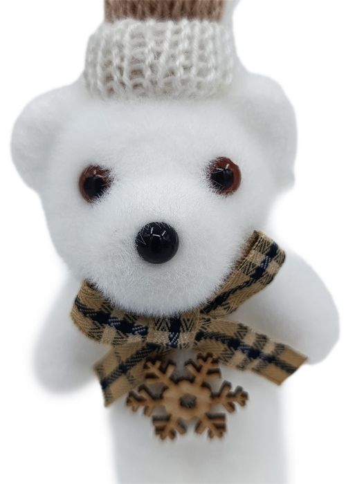 Set de 2 Ositos Polares Colgantes Blanco