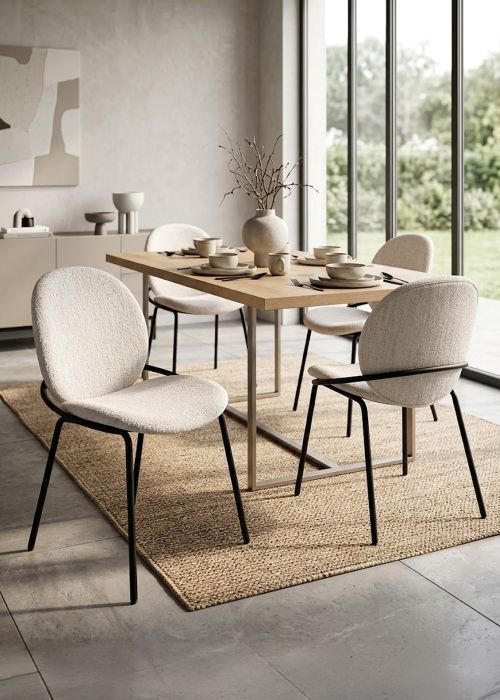 Silla Vila Beige Tapizada
