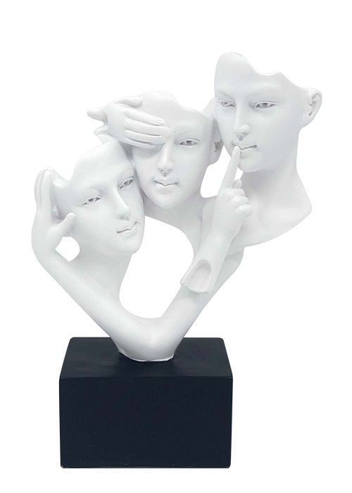 Escultura Faces X3 19 x 8