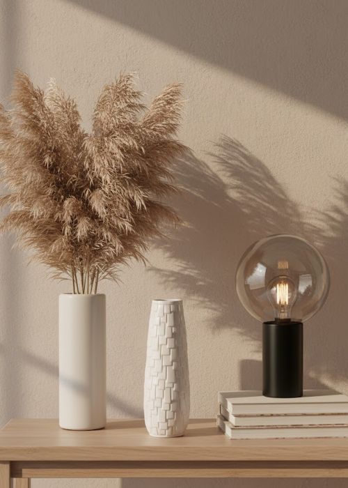 Jarrón de cerámica Blanco Neutro