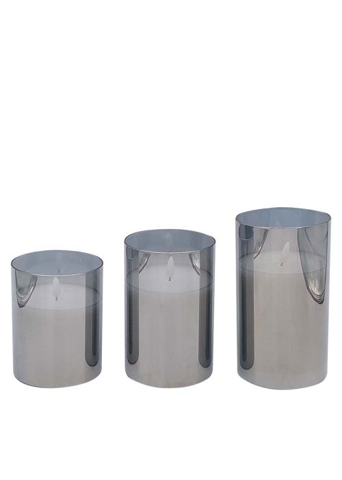 Vela con Mecha LED Gris N 6.8 Gris
