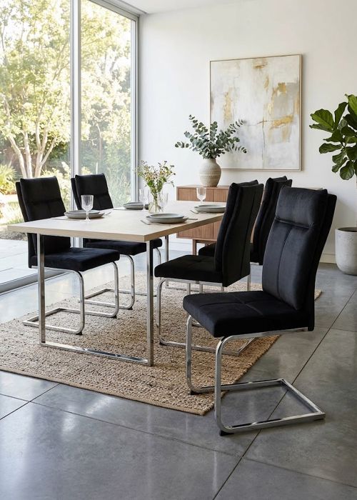 Silla Amalfi Black Velvet