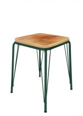 Taburete Bajo Lennox Tono Verde Oscuro
