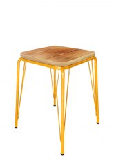 Taburete Bajo Lennox Tono Amarillo