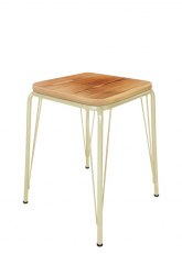 Taburete Bajo Lennox Tono Crema