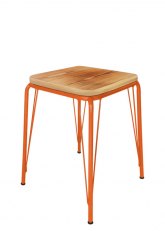 Taburete Bajo Lennox Tono Naranja 