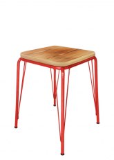 Taburete Bajo Lennox Tono Rojo