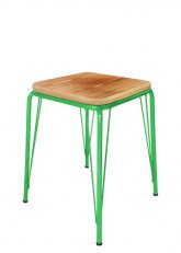 Taburete Bajo Lennox Tono Verde Manzana