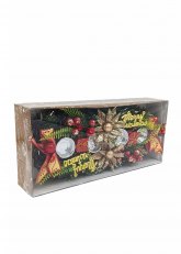 Centro de mesa portavelas navideño