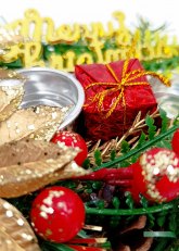 Centro de mesa portavelas navideño