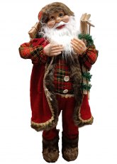 Papá Noel Oeste con Esquí 30 cm