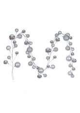 Guirnalda de Bolas Navideñas Plateadas