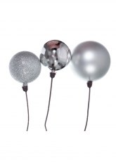 Guirnalda de Bolas Navideñas Plateadas