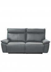Sillón Seattle Reclinable Cuero  2MTS Gris