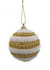 Set de 6 Esferas Doradas con Rayas y Espirales