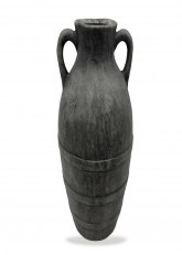 Jarrón de cerámica gris oscuro Ash II