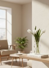 Jarrón de vidrio geométrico transparente