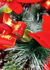 Centro Navideña Roja & Dorada