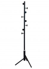 Perchero Negro Metalico Ganchos Redondos Base Trip Negro